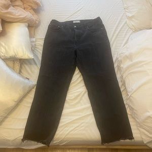 Abercrombie Curve Love High Rise Ankle Straight Jeans